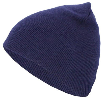 KBETHOS Made in USA Classic Men's Women's Cuffed Folded Acrylic Knit Beanie Hat Solid Unisex Cold - color: Navy Solid Short Beanie