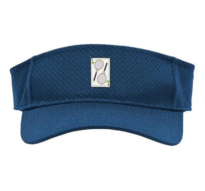Tennis - I Hold The Aces Funny Tennis Sport Sun Visor - color: Navy Blue