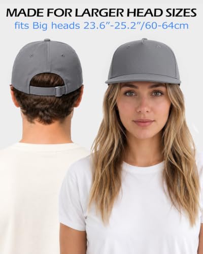 Zylioo XXL Baseball Cap for Big Heads, 5 Panel Snapback Hat - color: Navy