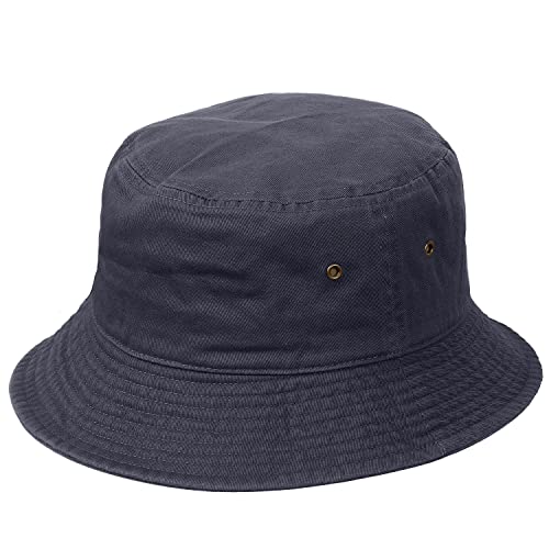Falari Men Women Unisex Cotton Bucket Hat 100% Cotton Packable for Travel Fishing Hunting Summer Camp - color: Charcoal, size: Small-Medium