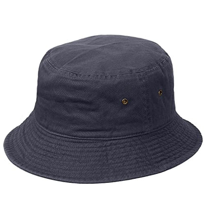 Falari Men Women Unisex Cotton Bucket Hat 100% Cotton Packable for Travel Fishing Hunting Summer Camp - color: Charcoal, size: Small-Medium