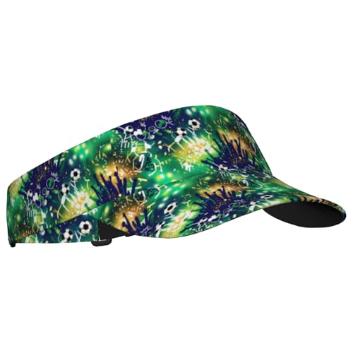 Adjustable Lightweight Open Top Sports Sun Visor Hat Cap for Golf Tennis - color: Soccer People Crowd Silhouette