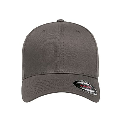 Flexfit 5001 Standard Cotton Twill 6-Panel Fitted Baseball Cap - color: Dark Grey, size: Large-X-Large