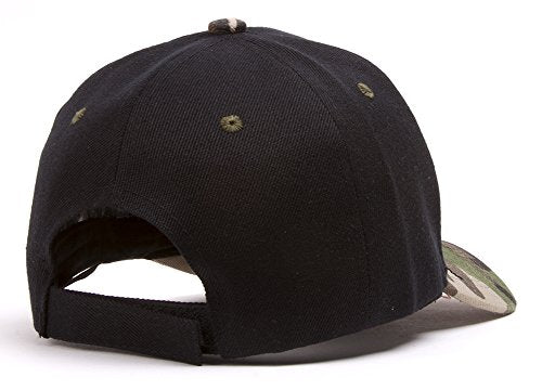 TOP HEADWEAR 12-Pack Adjustable Baseball Hat - color: Black/Camo