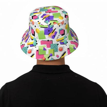 Bucket Hat for Men Women Packable Sun Hats Fisherman Outdoor Summer Travel Hiking Beach Caps - color: 8090s White