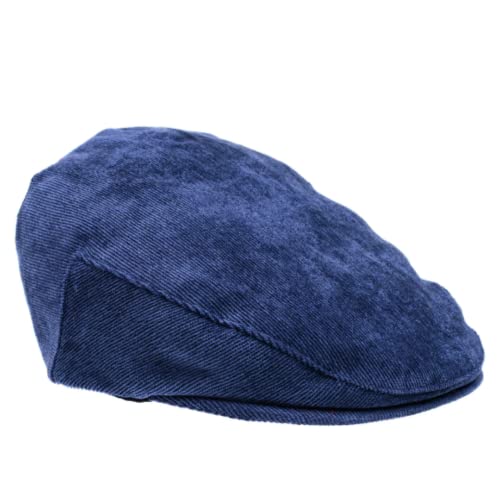 Born to Love Infant, Toddler Boys Pinstripe Driver Cap Baby Hat - color: Blue Herringbone, size: 2-3T