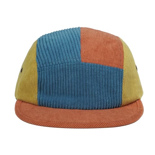 Croogo Corduroy Short Brim 5 Panel Hat Vintage Flat Bill Baseball Cap - color: M-wbdbh24081-blue