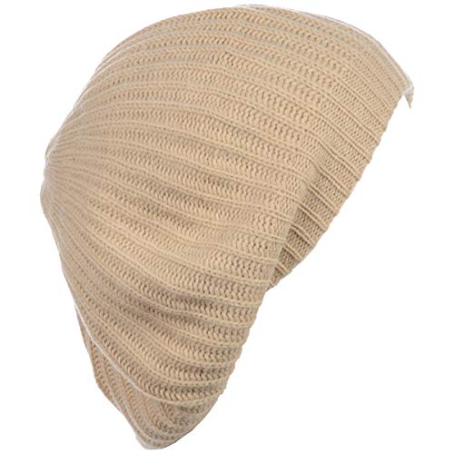 an Fall Winter Knit Beanie Beret Hat for Women Soft Knit Lining Many Styles - color: Beige