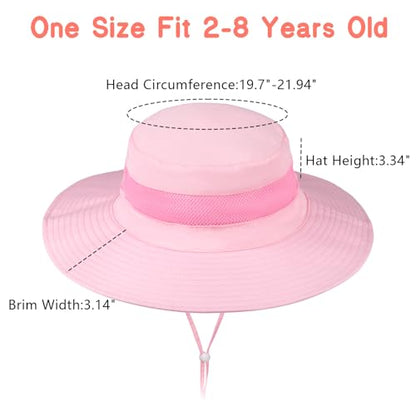 HONGTEYA Baby Toddler Sun Hat, Summer Mesh Bucket Beach Hat for Boys Girls - color: Pink, size: 6-24 Months