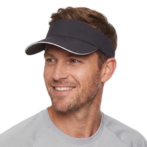 Home Prefer UPF50+ Sports Sun Visor Men Women Lightweight Packable Cooling Visor Hat for Running Tennis Golf - color: Black