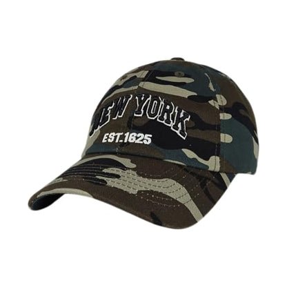 E BY ELIDAN NY Dad Hat, New York EST.1625 Cotton Baseball Cap Women & Men - color: Camo