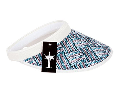 TOP HEADWEAR Two-Tone Weave Clip-On Visor - color: Blue
