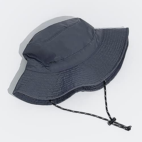 Waterproof Bucket Hat for Women and Men - UV Protection Beach Sun Hat Fishing Safari Boonie Hat Rain Hat Adjustable Packable - color: Grey - Waterproof