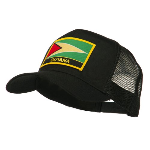 e4Hats.com South America Flag Letter Patched Mesh Cap - color: Guyana