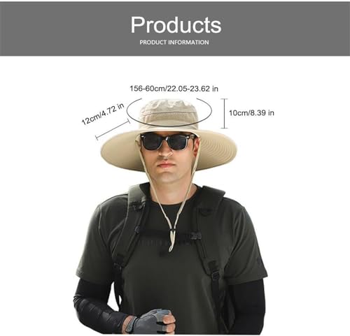 Men Women Wide Brim Sun Hats with 2 Solar Fan Waterproof Breathable Bucket Hat Outdoor Fishing Hat for Hiking Camping - color: Camo Black White
