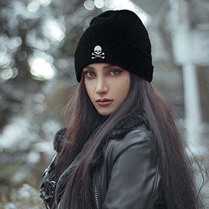 Cool Graphic Beanie for Men and Women - Black - color: Skeleton7