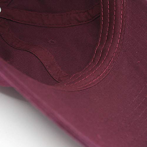 Classic Blank Dad Hat Cotton Adjustable Strap Baseball Cap - color: Maroon