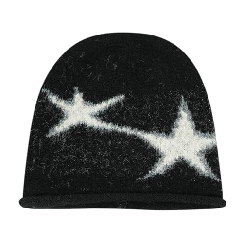 Croogo Slouchy Beanies for Men Women Winter Soft Warm Hat Lightweight & Breathable Slouch Knitted Skull Cap - color: Black