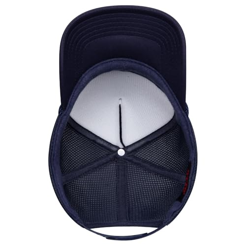 OTTO Cap 5 Panel High Crown Air Mesh Back Trucker Hat | Bulk Packs - color: 004 - Navy