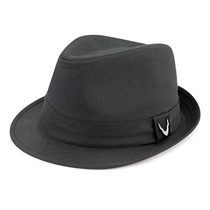 The Hat Depot Premium Paisley Lining Unisex Fedora Hat - color: 1. Premium - Black, size: Small-Medium