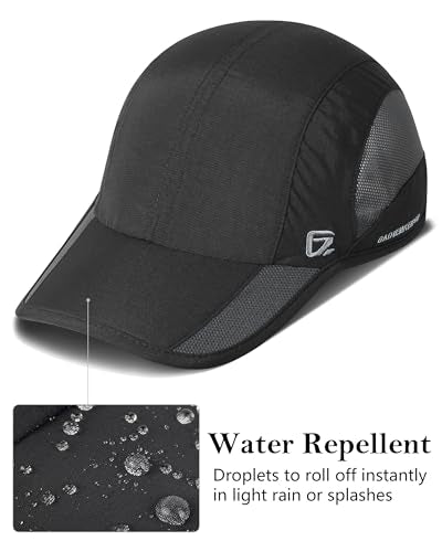 GADIEMKENSD Outdoor Running Hat Breathable Mesh 2PACK - color: Black, size: 7-7 1/2