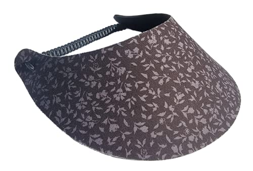 Women's Black White Design Lightweight Packable Foam Visor for Sun Protection and Outdoor Activities - color: B&w 7n