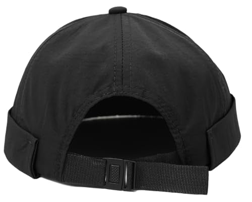 Brimless Hats Quick Drying Docker Caps Beanie Unisex - color: Black