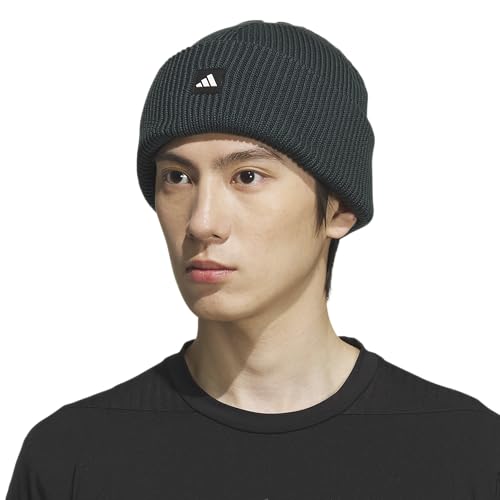 adidas Men's Premium Cuff Fold Beanie - color: Aurora Green Ivy/Black/White