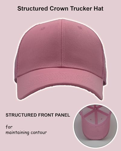 Utmost Structured Baseball Cap with Adjustable Closure - Performance Hat for Outdoor Activities - color: 1pc Light Pink/Mesh