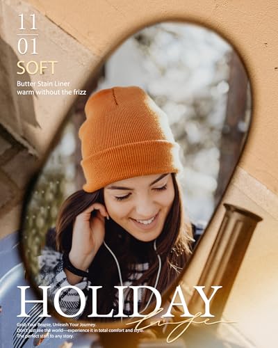 Satin Lined Knit Beanie Hat-100% Cotton Winter Hats for Women Men - color: 1-coffee