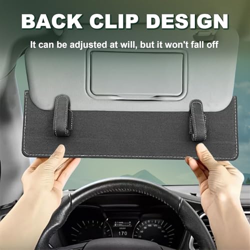 Car Sun Visor Extender Anti Glare Clip On Shade Universal Beige - color: gray