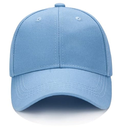 Edoneery Kids Baseball Hat, Adjustable Cotton Cap - color: Blue, style: 9-14 Years