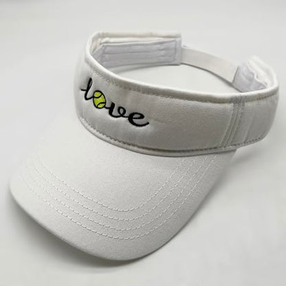 Embroidered Pickleball Visor Men Women,Gifts for Pickleball Lovers - color: White, style: Tennis Love