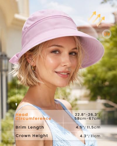CHUNG 2 Pack Women Sun Visor Hat Wide Brim Summer UV Protection Zip-Off - color: White/Light Purple