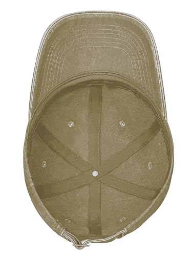 Inspirational Quote Baseball Cap Adjustable Cotton Dad Hats for Women Men - color: Khaki