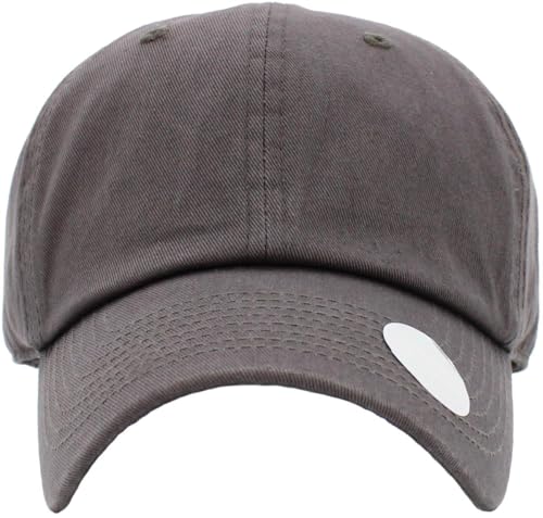 KBETHOS® Classic Washed Cotton Baseball Cap - color: Dark Gray