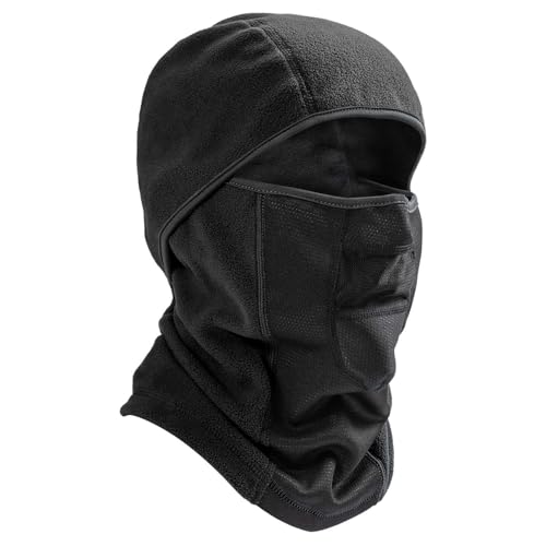 Balaclava Winter Ski Face Mask Breathable Windproof Thermal for Motorcycle Riding Cycling in Cold Weather - color: Black, size: Medium
