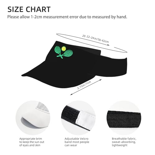 Embroidered Pickleball Visor Men Women,Gifts for Pickleball Lovers - color: Black, style: Tennis Sport