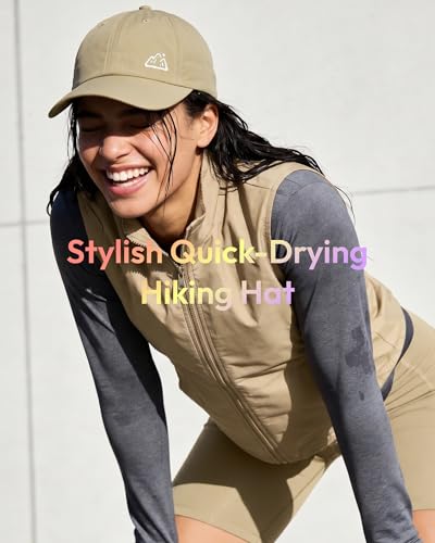 Jeasona UPF 50+ UV Protection Running Hat for Women, Lightweight Quick Dry Packable Sun Protection Baseball Cap - color: Khaki