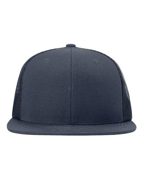 Richardson Unisex 511 Flatbill Trucker Adjustable Snapback Baseball Cap - color: Navy/ Navy