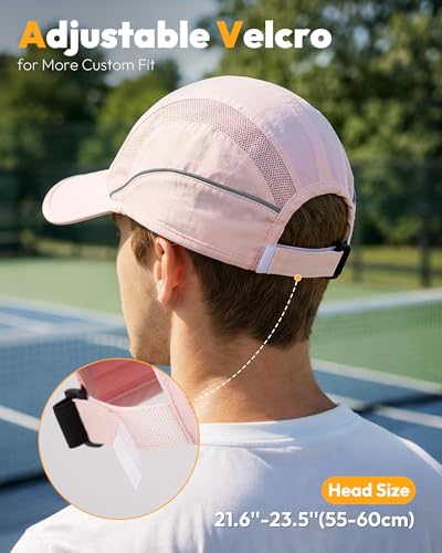 Mens Womens Baseball Caps Hat Breathable Sun Protection Running Golf Hats for Men Women for Outdoor Activities - color: Pink