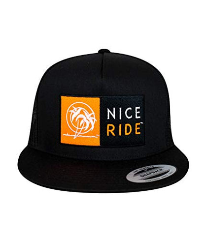N-R Combo Classic 6006 Snapback Trucker Baseball Hat - color: Black