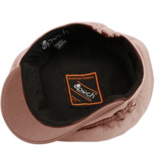 EPOCH Men's Summer Cotton Greek Fisherman Sailor Fiddler Driver Hat Flat Cap - color: Pink
