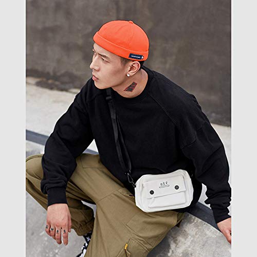 jerague Beanie Hat for Men Women Brimless Cuffed Hat Skullcap Watch Cap Adjustable - color: B1-navy