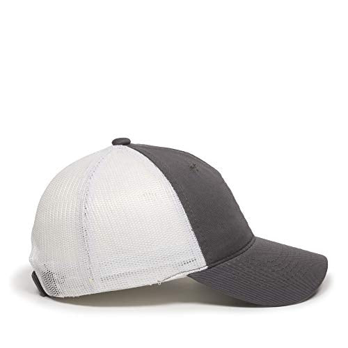 Outdoor Cap Garment Washed Meshback Cap - color: Charcoal/White