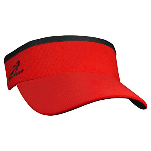 Headsweats Unisex Adult Lightweight Performance Running Sun Visor - color: Red