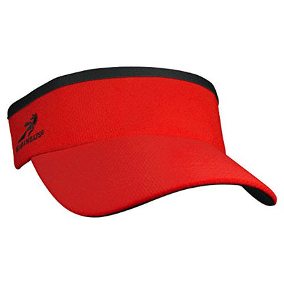 Headsweats Unisex Adult Lightweight Performance Running Sun Visor - color: Red