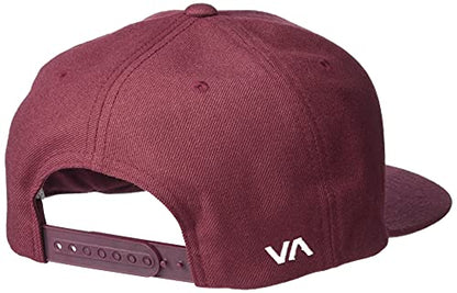 RVCA Men's Adjustable Snapback Straight Brim Hat - color: Rvca Snapback Hat/Wine