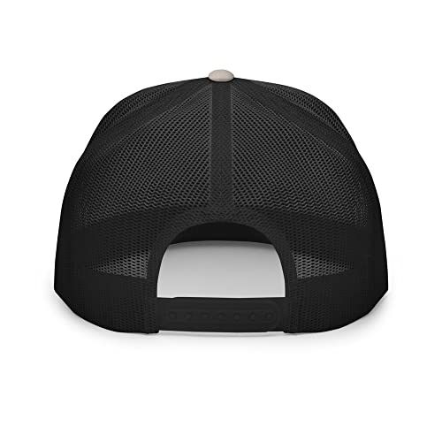 NX FDT Embroidered Flat Bill Trucker Hat High Crown Adjustable FDT Hat - color: Silver/ Black