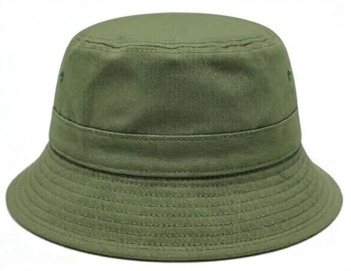 Premium Cotton Bucket Hat – Adjustable Size, Lightweight Sun Hat for Men & Women, Outdoor Summer Travel & Beach - color: Sage Green